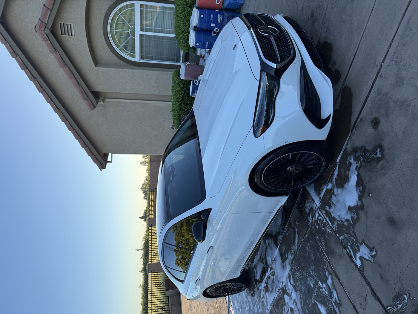 Mercedes in foam wash